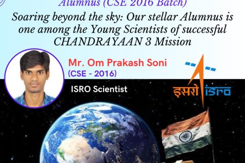Mr. Om Prakash Soni (Alumnus - CSE 2016 Batch) - ISRO Scientist