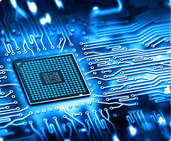 Electronics and Communication Engineering circuit board design representing ECE program at DBIT