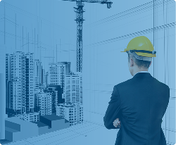 Civil Engineering construction site and structural design concept representing CE program at DBIT Bangalore